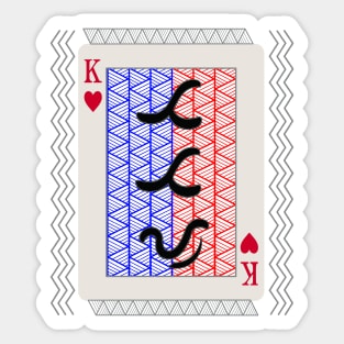 Tribal Art Playing card King / Baybayin word Tatay (Father) Sticker